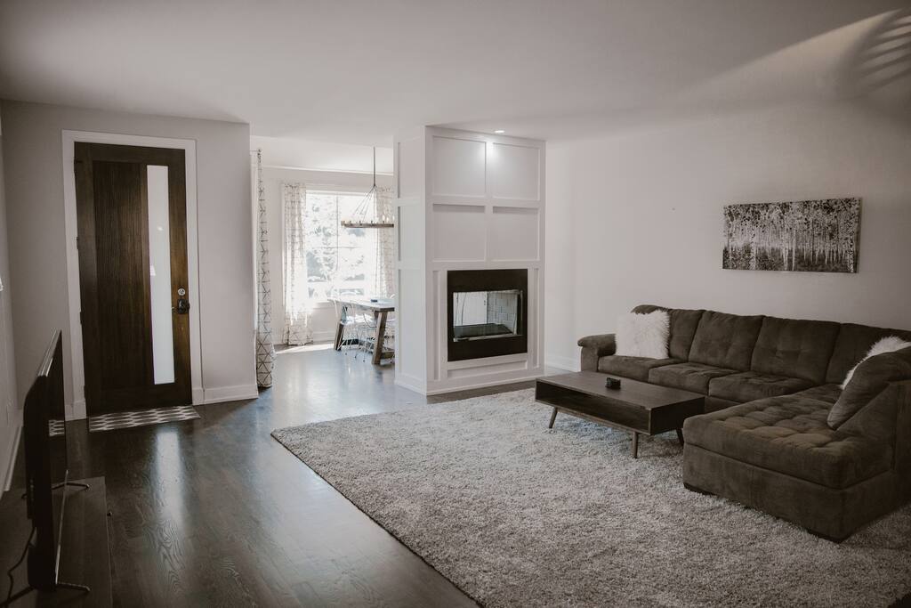 Fireplace open to the living room and dining are!