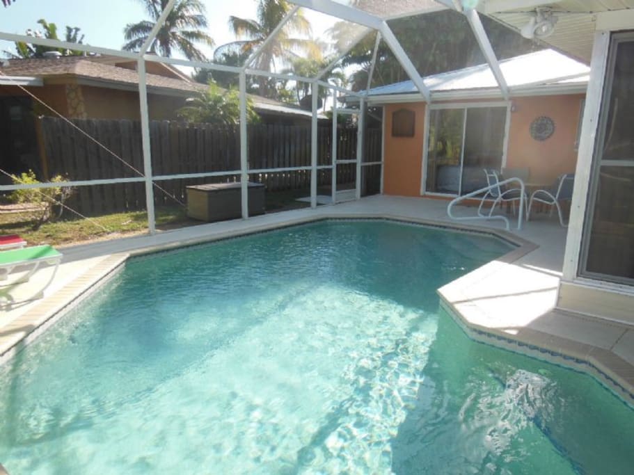 Large heated pool