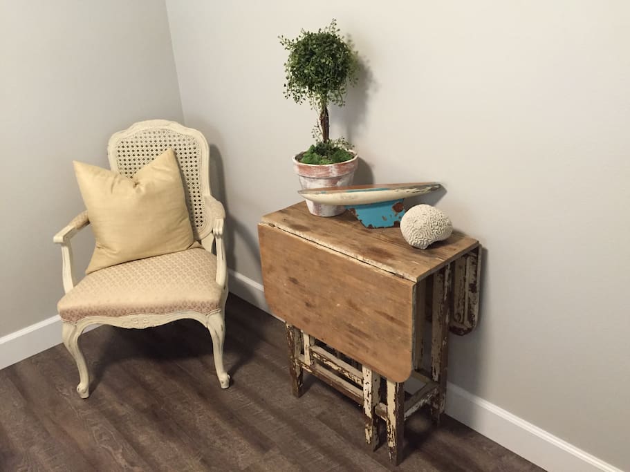 Seating in one of the bedrooms