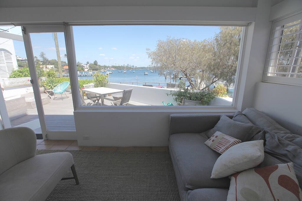 Sit in the sunroom and soak up the view