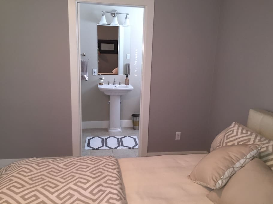 Another view of the room with attached bath