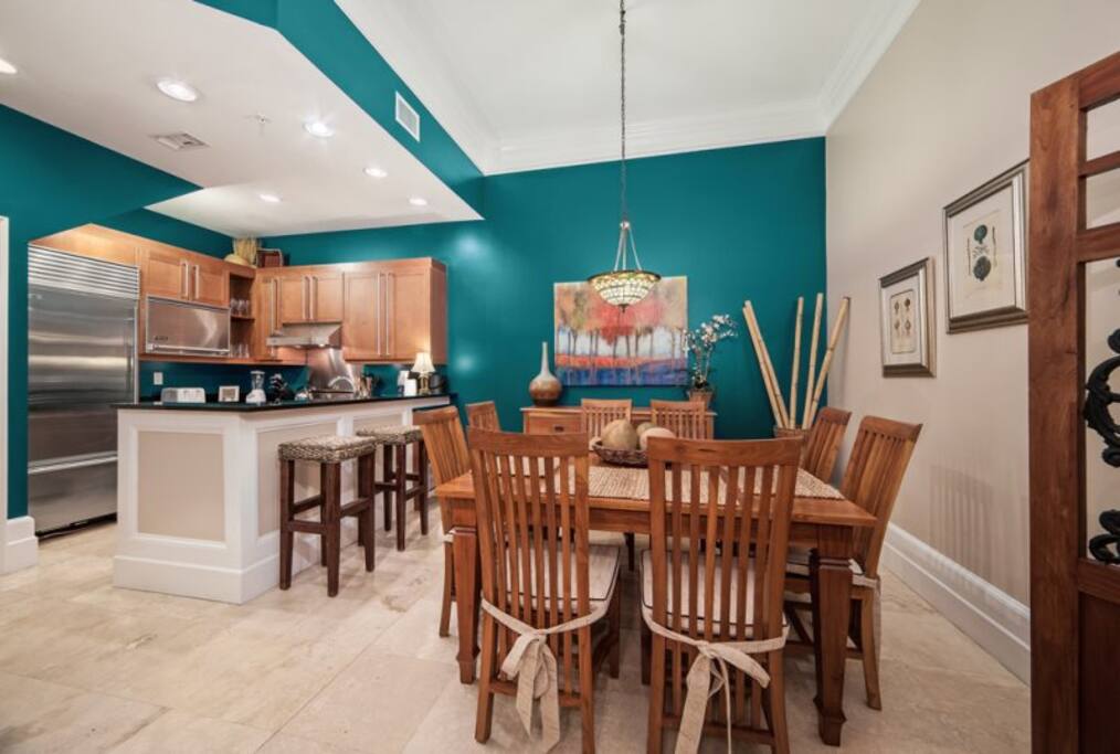 Large Dining Table with 8 Chairs
