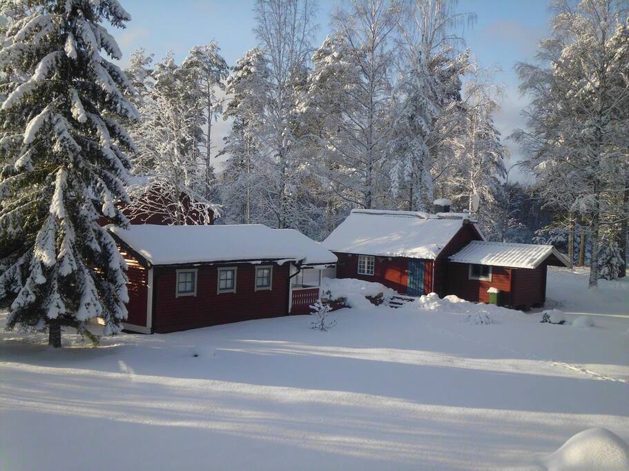Ferienhaus im Winter