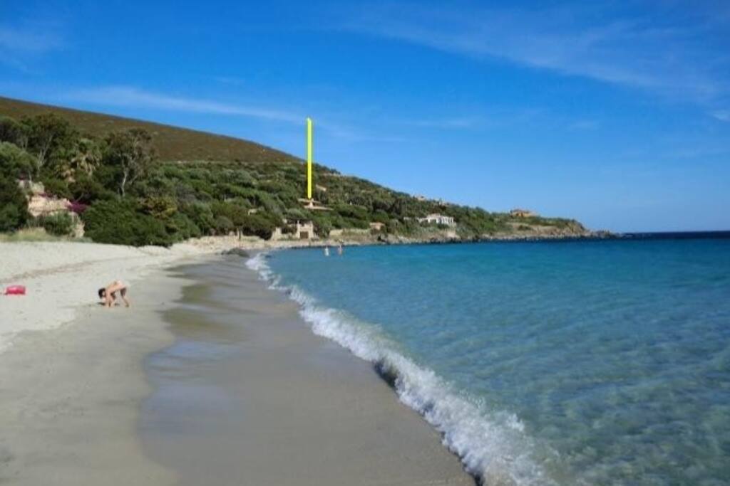 Position de la maison par rapport à la plage
