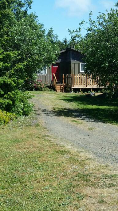 Very private property with big front and backyard, and right along the beach trail.