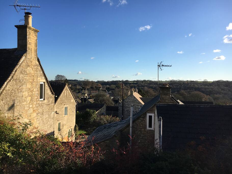 View over Chalford Hill and beyond