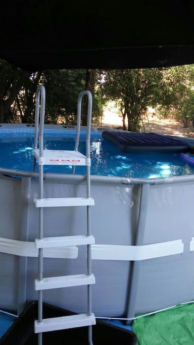 The pool outside is waiting for you...