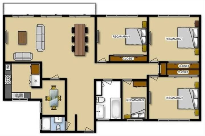 Big & lightfull Apt. in Polanco gallery image 5