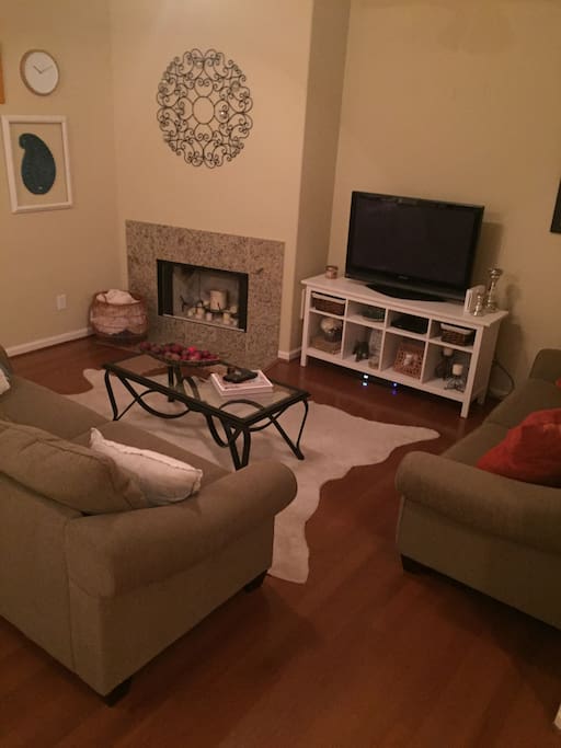 Great living space with comfortable couches for extra guests!