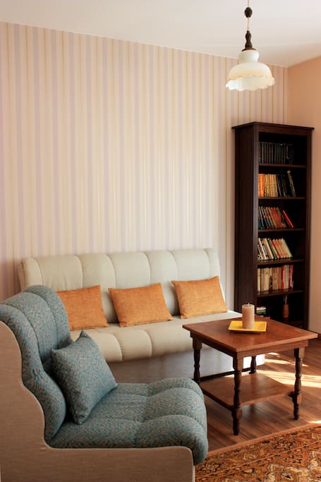 The sofa-bed is also suitable for sleeping.