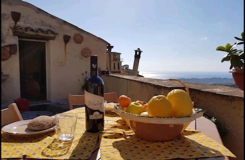 A terrace on the Jonian sea