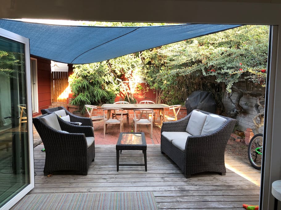 Back Patio with propane grill