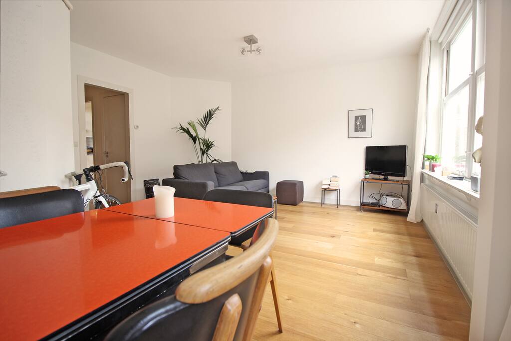 The apartment is very spacious and has a great atmosphere!
