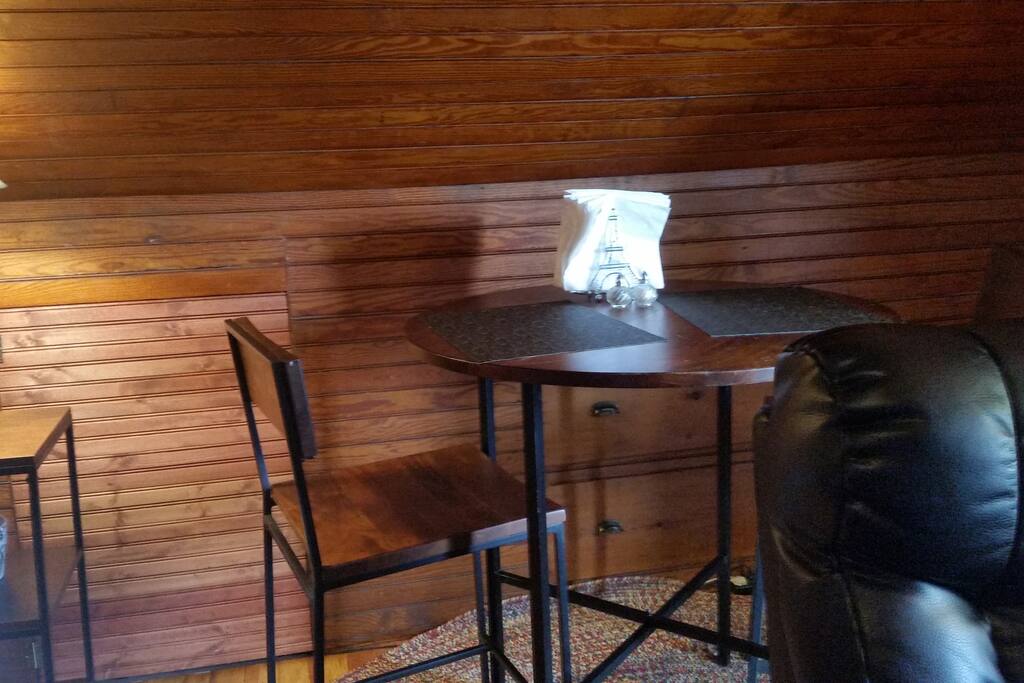 One of several eating areas