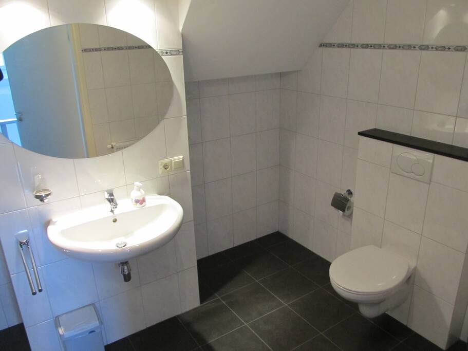 the bathroom