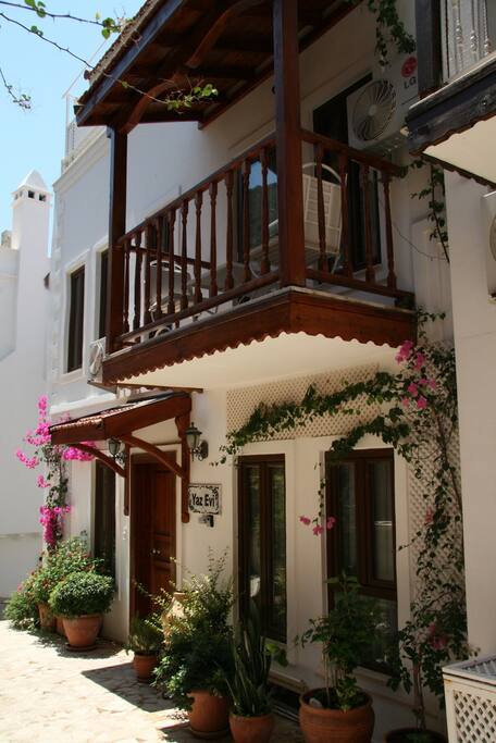 Traditional wooden balconies