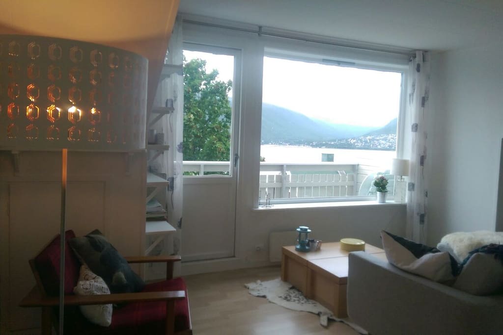 Access to private balcony to enjoy morning and early afternoon sun, or perhaps the northern lights during winter?