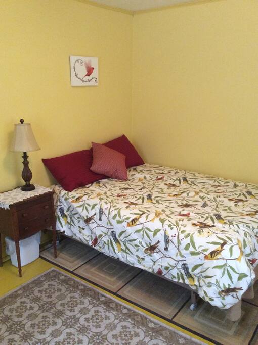 Your first-floor bedroom is quiet and private.