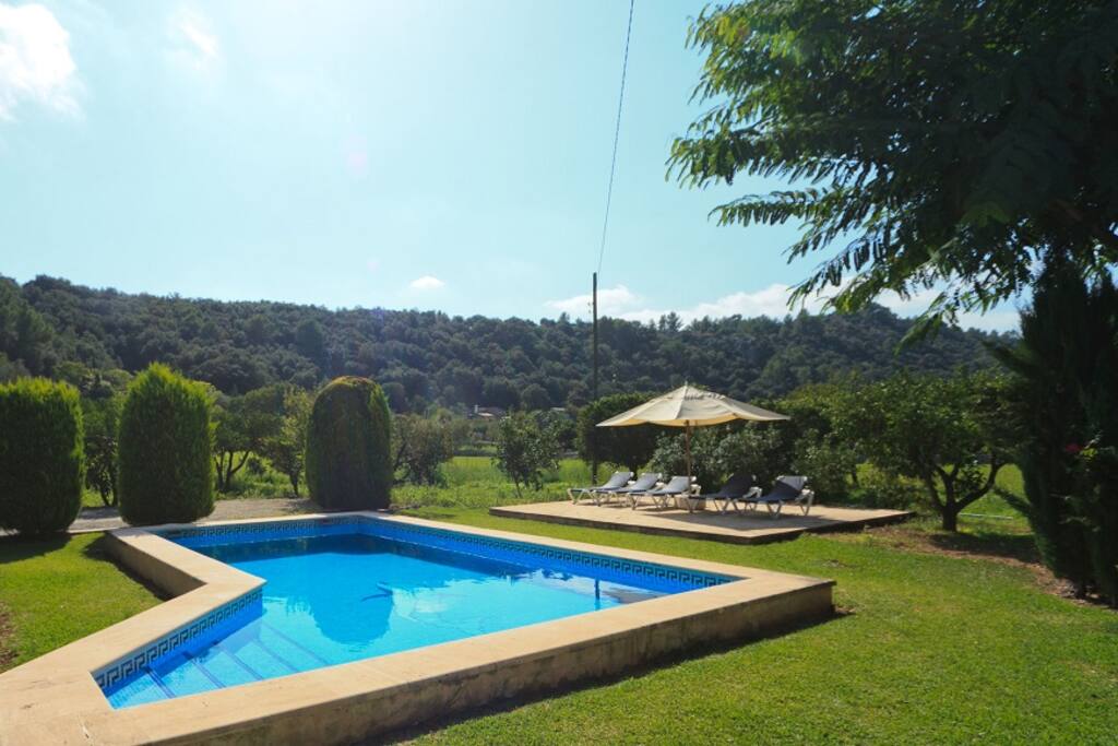 Villa private pool and views