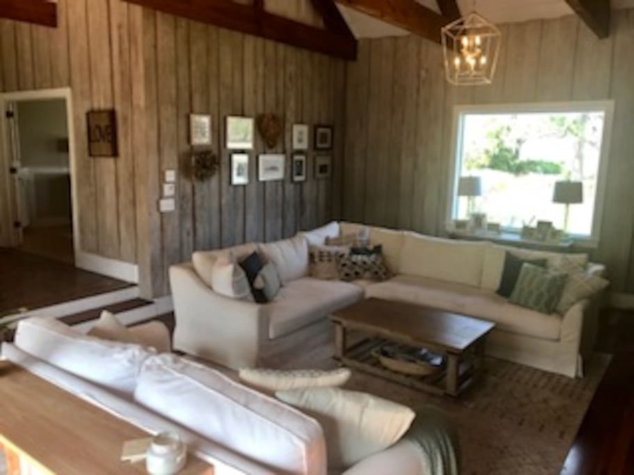 Family room has views of Charleston Harbor