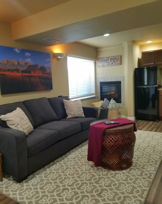 Fireplace to keep you warm during the cold, crisp Colorado days