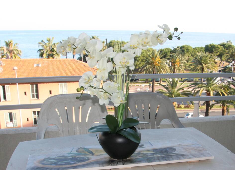 terrace with sea view