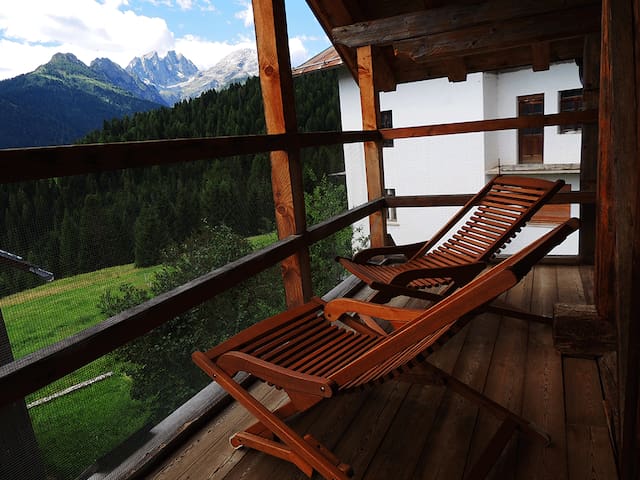 Eagles' Nest apartment in the Dolomites with view