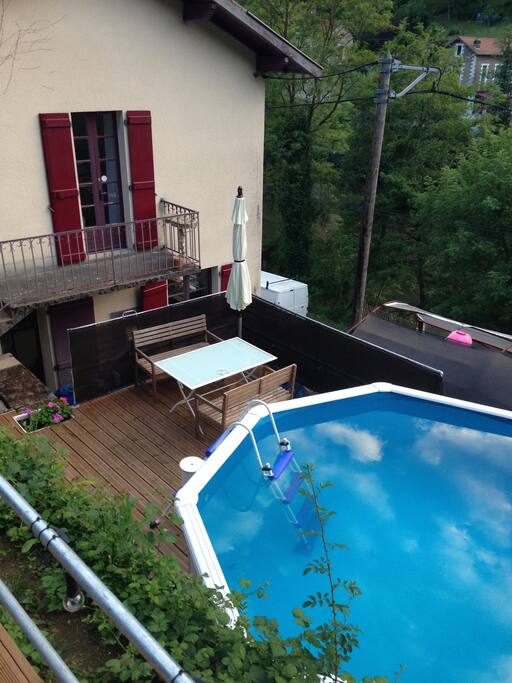Feel free to jump into our above ground splash pool!