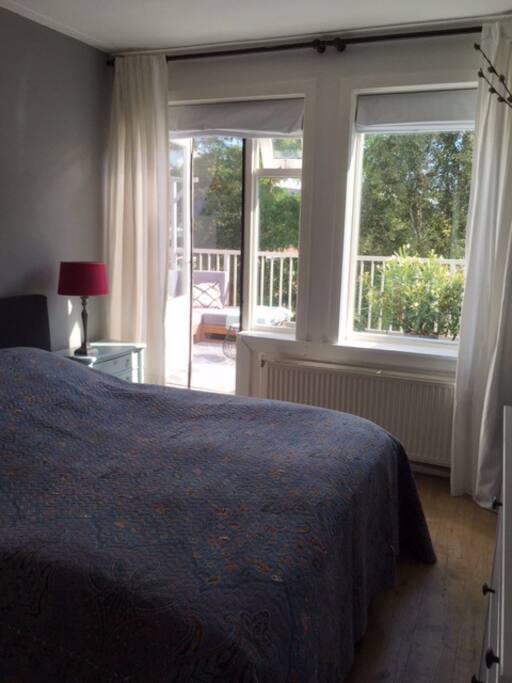 Master bedroom with sunny terrace