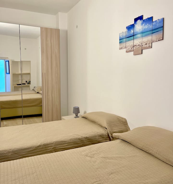 Slaapkamer met tweepersoonsbed