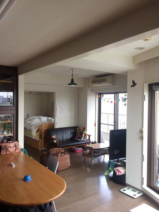1LDK studio. If you want 100% private room, we don't recommend our apt.