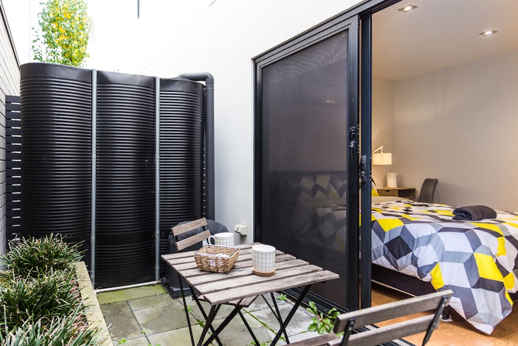 Private Mini Courtyard Outside Bedroom