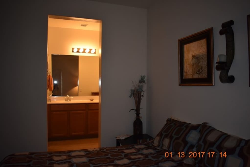 Master bedroom with bath