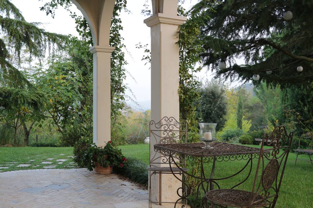 Vista del giardino dal patio