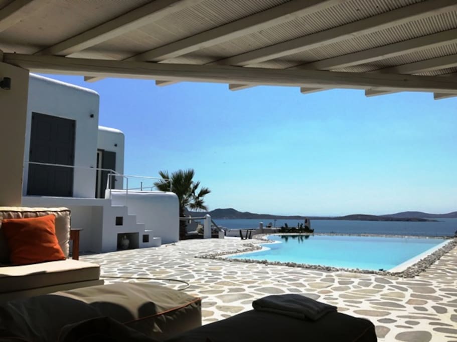 view from veranda to sea & sunset