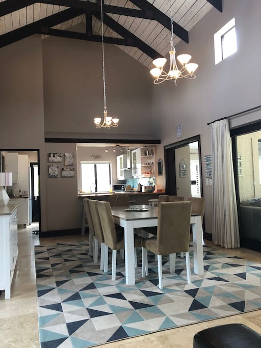 Dining room and kitchen