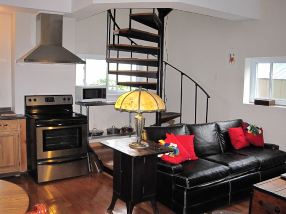 Spiral Staircase to Upstairs