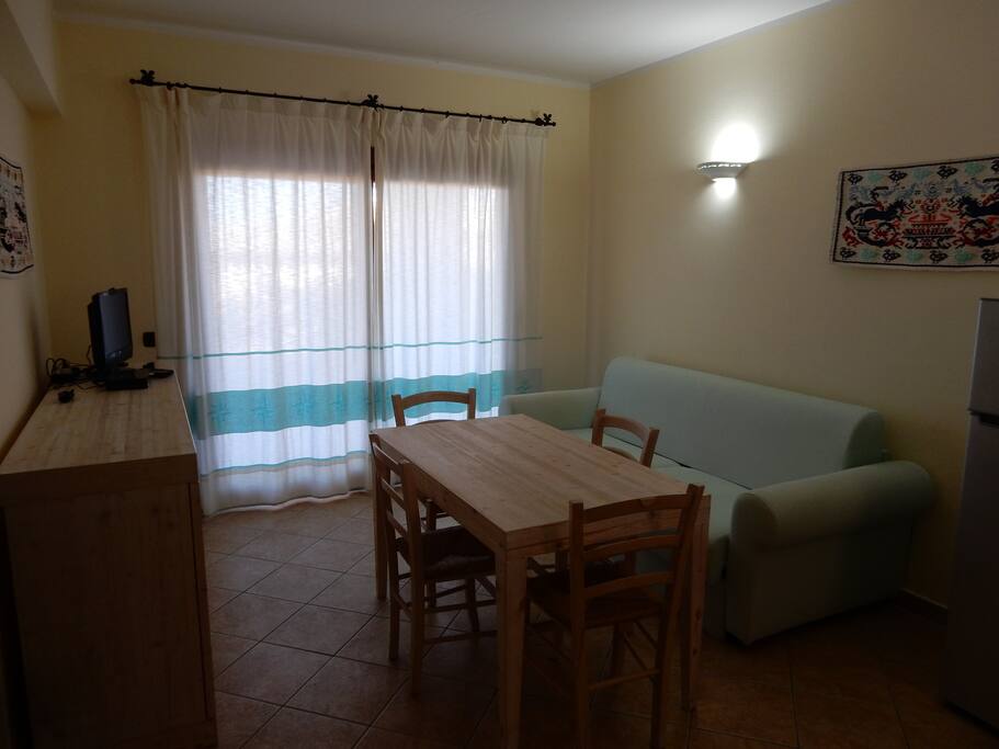 soggiorno con divano letto