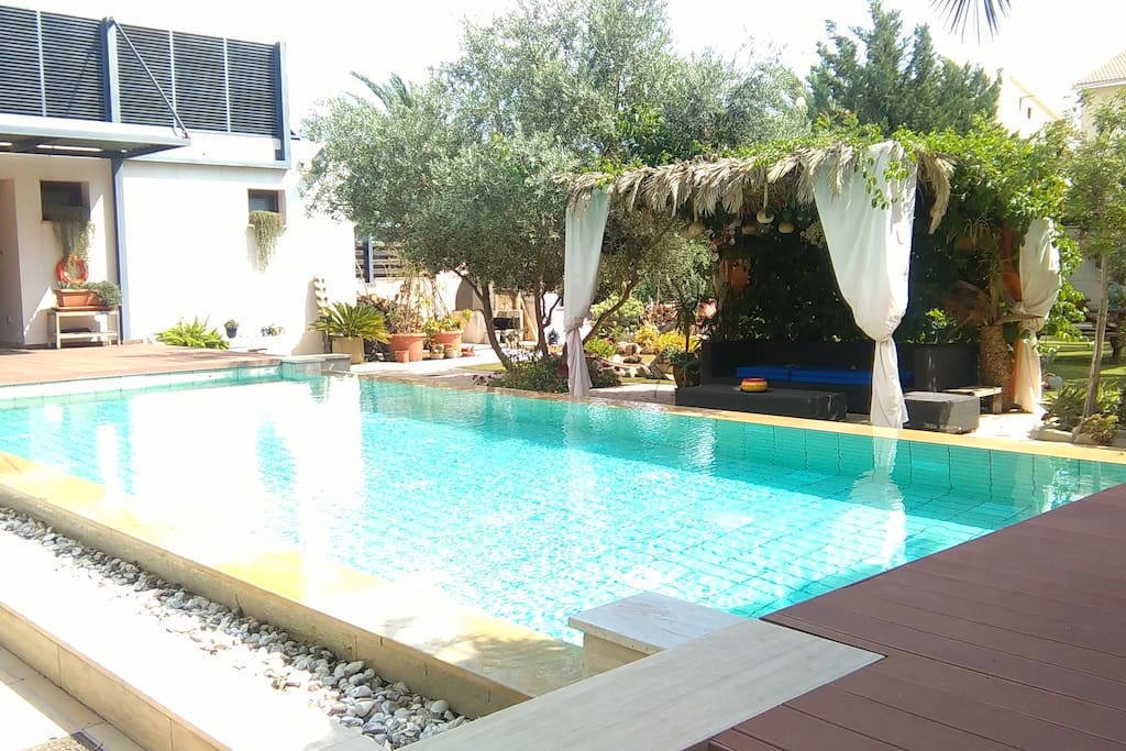 guest house with a pool