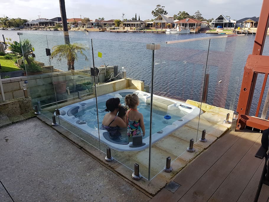 enclosed heated spa