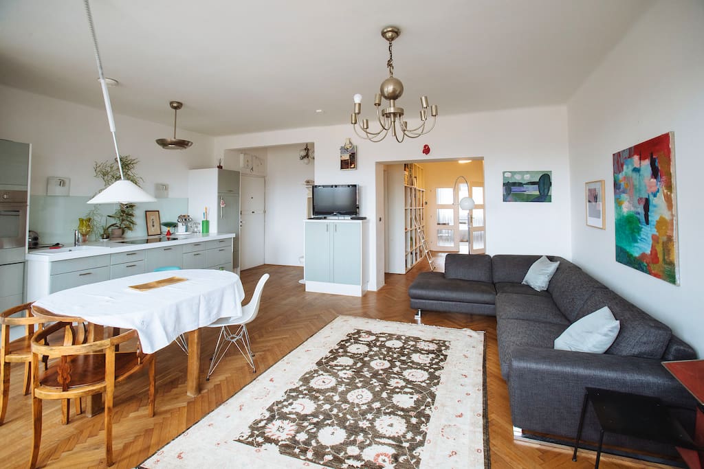 Kitchen and living room