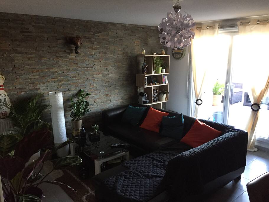 Salon avec Canapé Lit