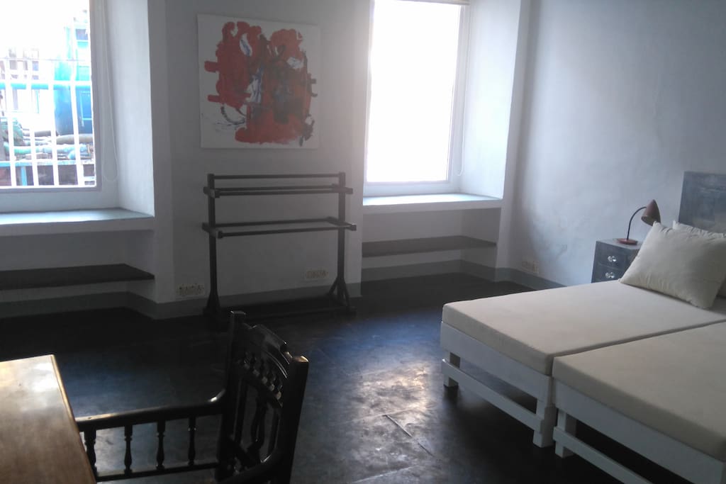 Bedroom 1 with 2 single beds which can be used for double bed