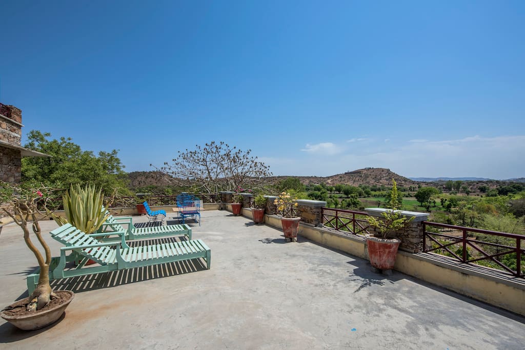 The sundeck and terrace
