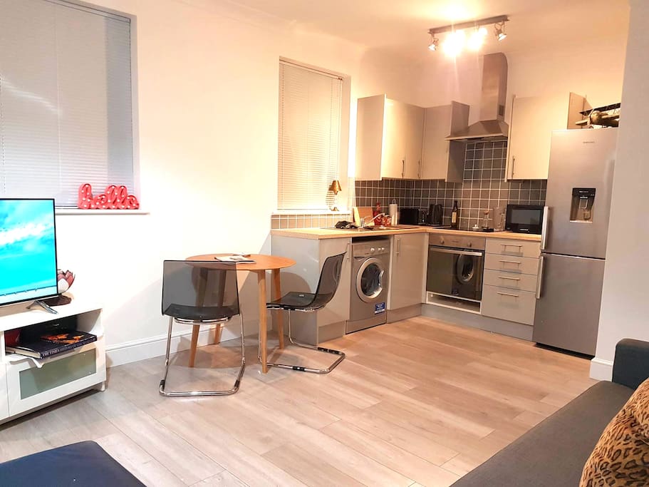 Tea & Coffee, Washing machine/Dryer, Fridge/Freezer, Toaster, Kettle, Water dispenser, hobs and oven.