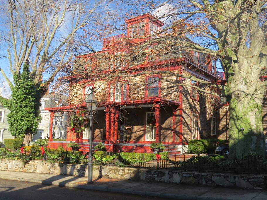 Our home from Touro Street - office on 1st floor front.