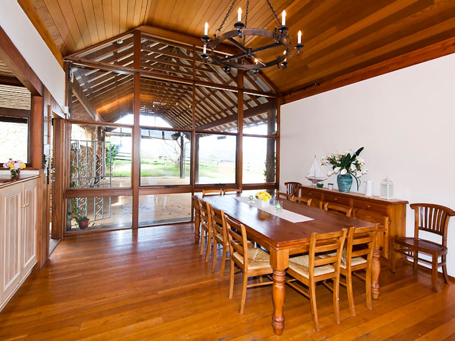 Large dining space,