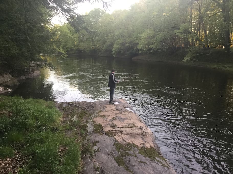 River w swimming, fishing, sunbathing, boat, float,