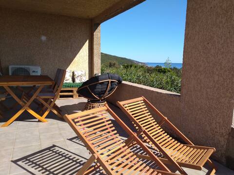 Cap Corse large apartment with terrace, garden