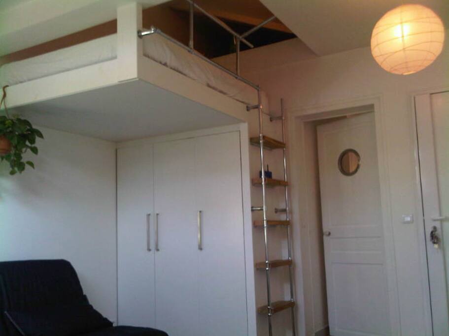 Lit 2 places sur une vraie mezzanine